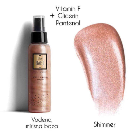 Sastojci Glow BABE Pink Sjajne Vodice Za Lice I Tijelo Brenda Prirodne Kozmetike La Piel
