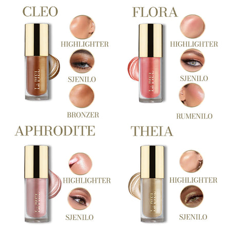 La PIEL Highlighter Ulja Nijanse Cleo Flora Aphrodite Theia